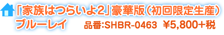 「家族はつらいよ2」豪華版（初回限定生産）ブルーレイ