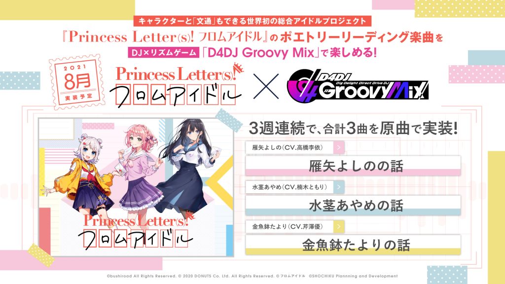 D4DJ Groovy Mix(グルミク)×プリンセスレターズ（プリレタ）コラボ情報