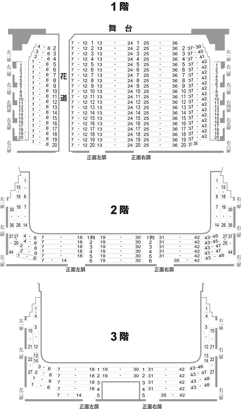 新橋演舞場の客席表