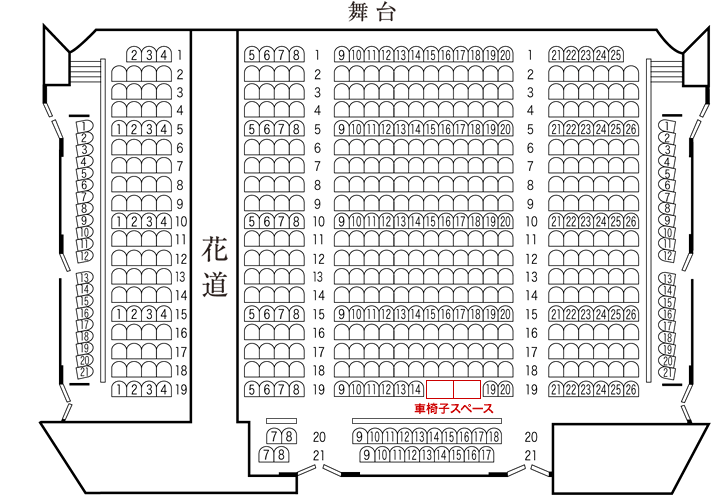 大阪松竹座の客席表